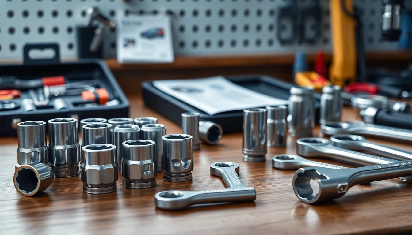 Ko-ken tools displayed on a polished workbench, showcasing precision and quality.