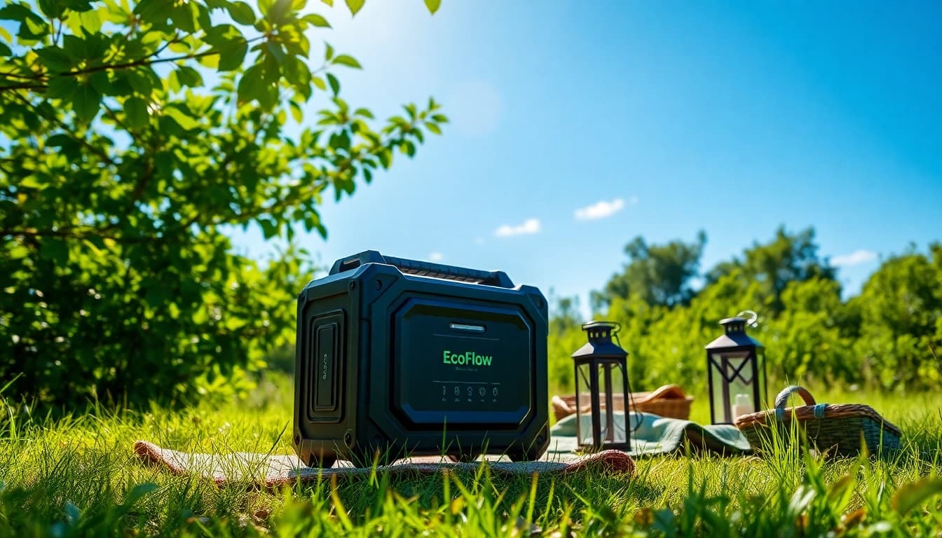 Powering outdoor adventures with EcoFlow's portable solution for a sustainable lifestyle.