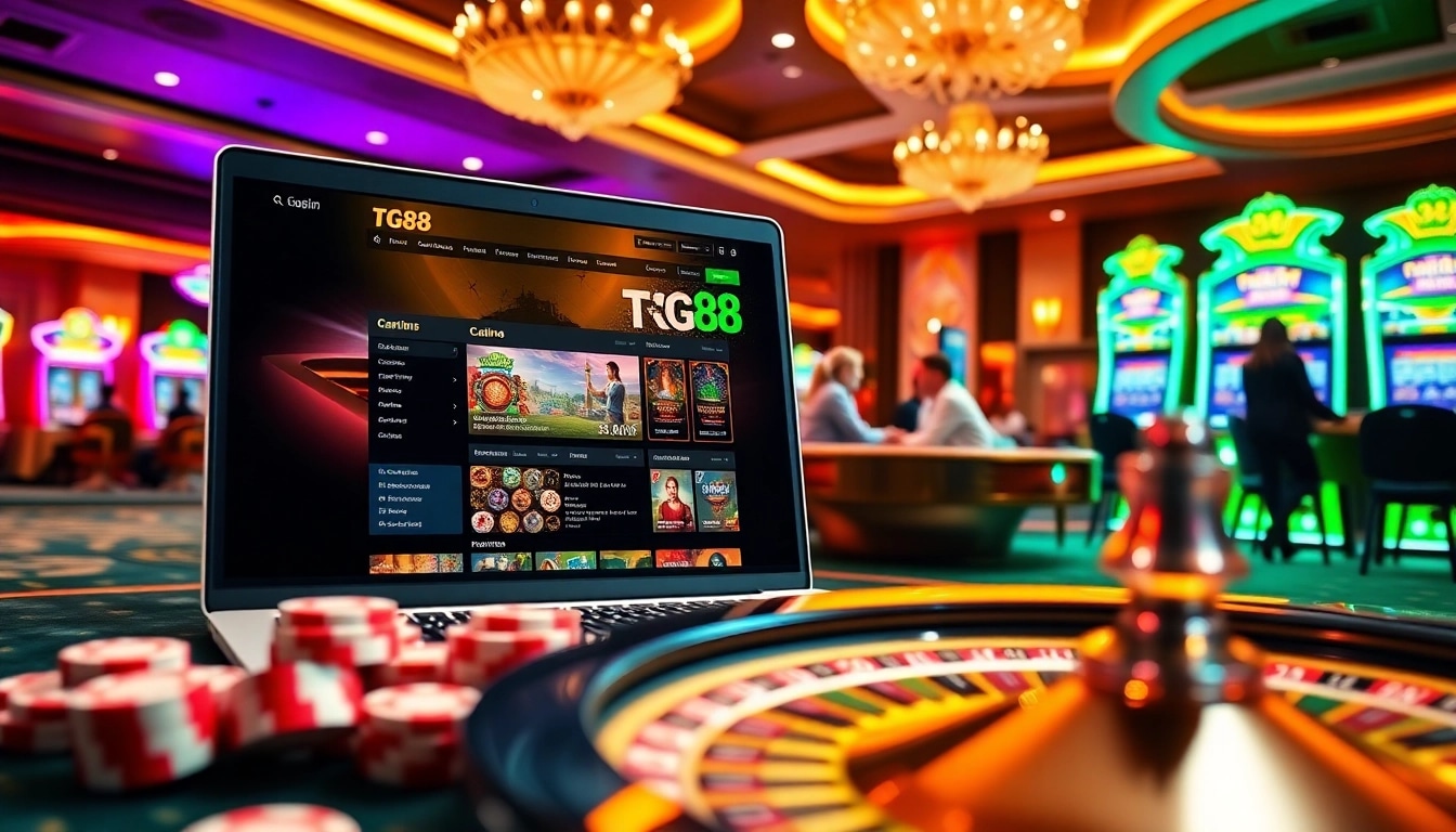 Experience thrilling gaming action at tg88 trang chủ with engaging casino visuals and vibrant excitement.