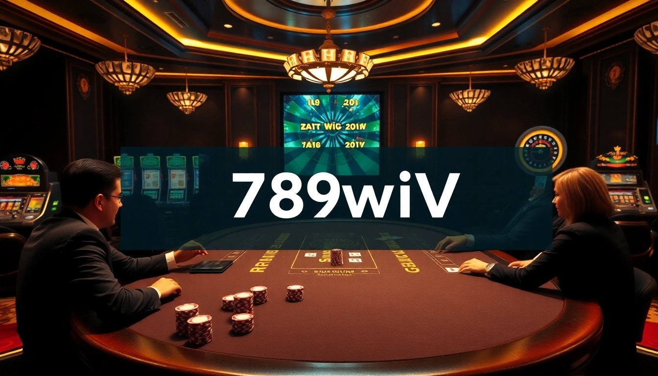 Experience the thrill of playing poker at 789win VIP, showcasing high-stakes excitement in a luxurious casino setting.