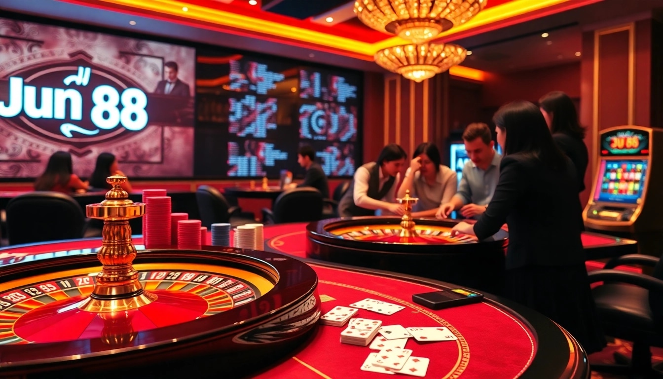 Experience the thrill at Jun 88 with vibrant casino games and excitement at the table.