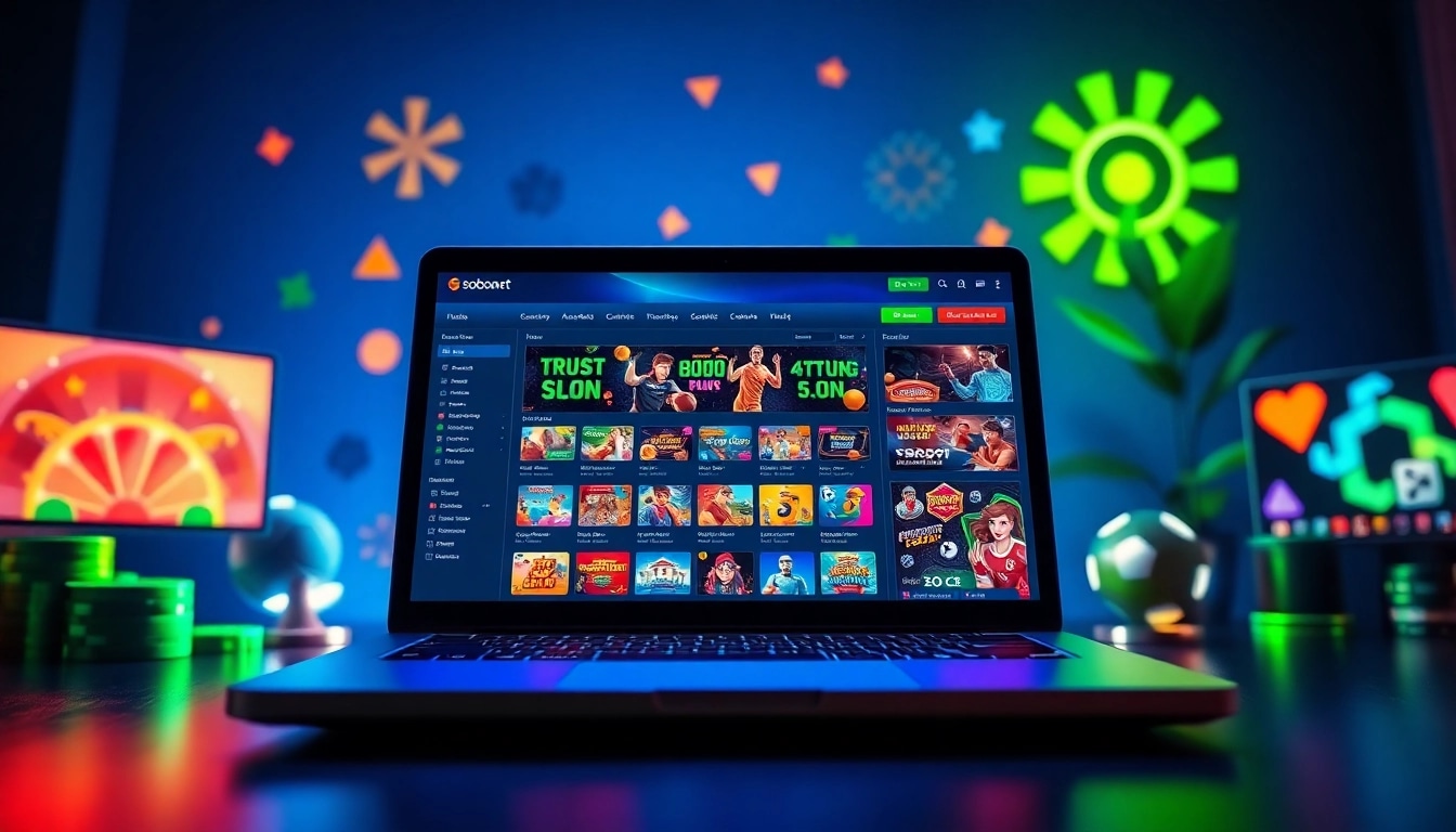 Engaging online betting scene showcasing sbobet.dance with interactive games.