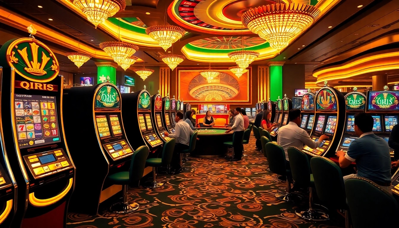 Experience the excitement of slot qris gaming in a vibrant, luxurious casino setting.