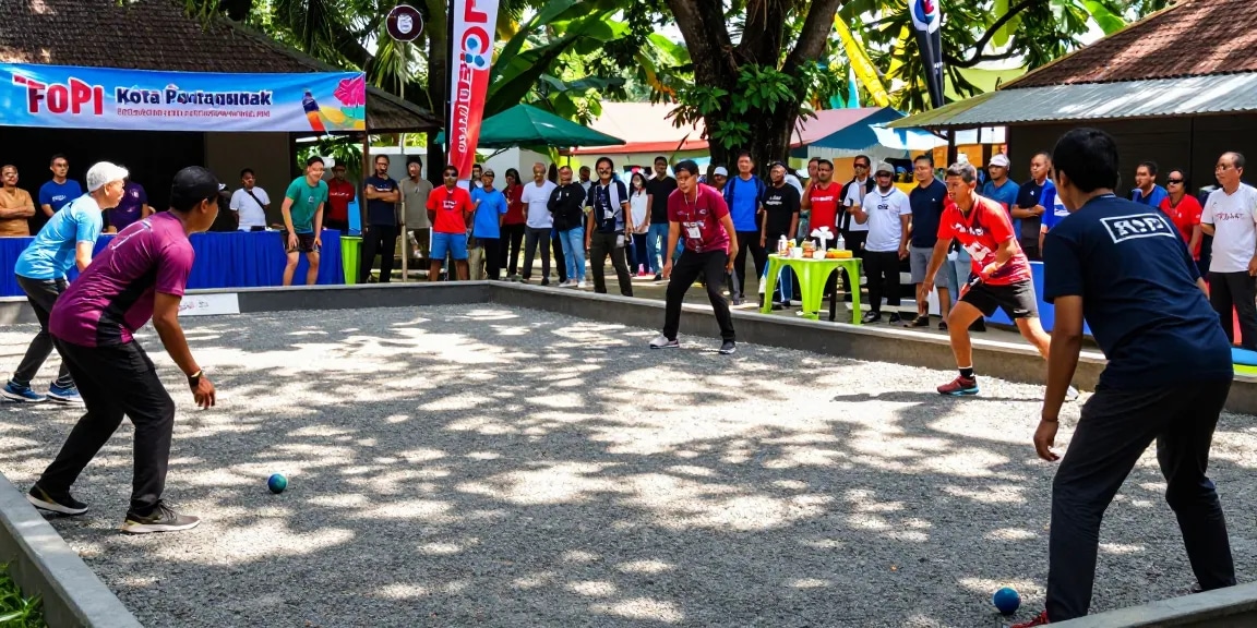 Petanque players at FOPI Kota Pontianak competition highlighting fopikotapontiana.org community engagement