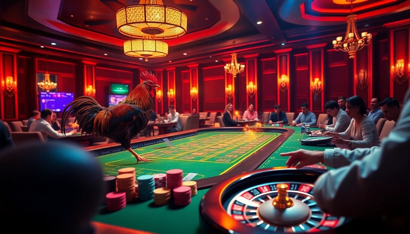 Experience the thrill of online gambling at ALO789 Net with vibrant casino visuals featuring live matches and dynamic betting.