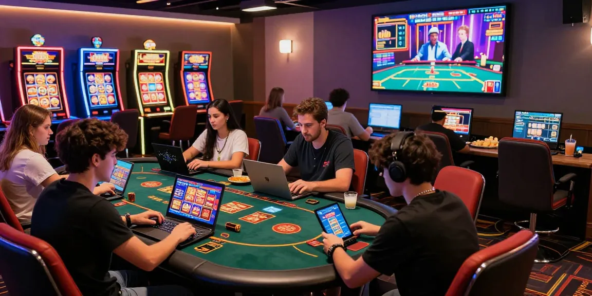 https://lctltd.co.uk presents an exciting online casino scene with diverse players enjoying gameplay and vibrant gaming graphics, reflecting a lively atmosphere.