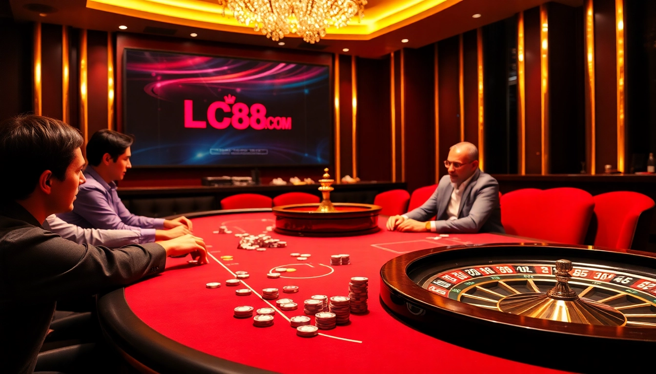 Experience the excitement of winning at LC88.COM with engaging poker games and luxurious casino elements.