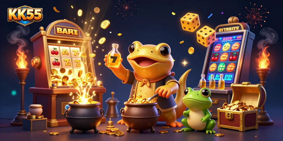 Experience the magic of KK55 with a golden salamander alchemist converting metals into gold coins.