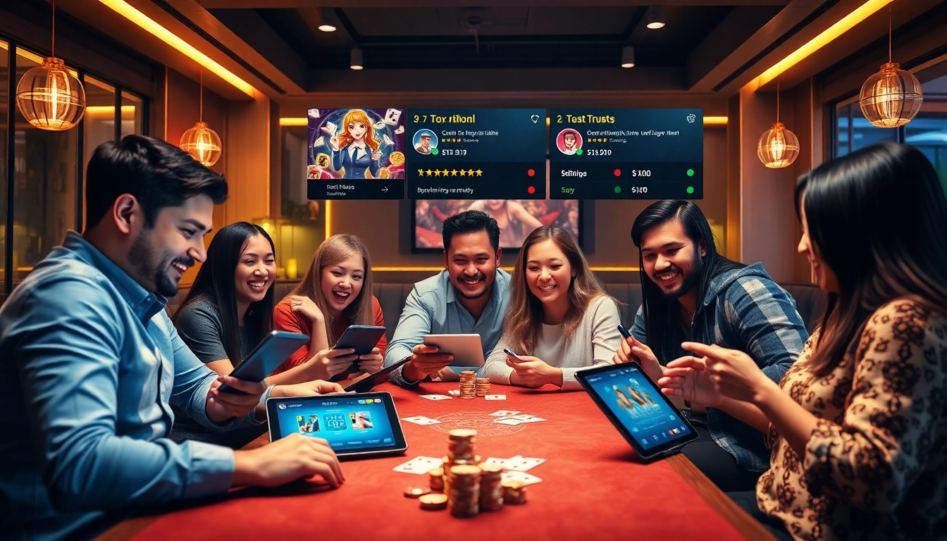 Engaging online card gaming scene at gamebaidoithuong.com.vc, showcasing a diverse group playing and thriving.