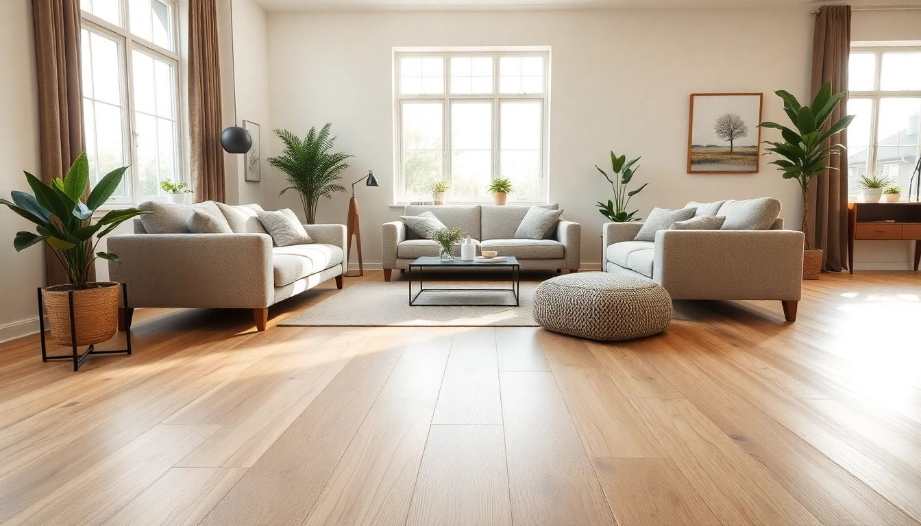 Transform your space with blonde oak vinyl flooring near me, showcasing elegance and warmth in a modern setting.