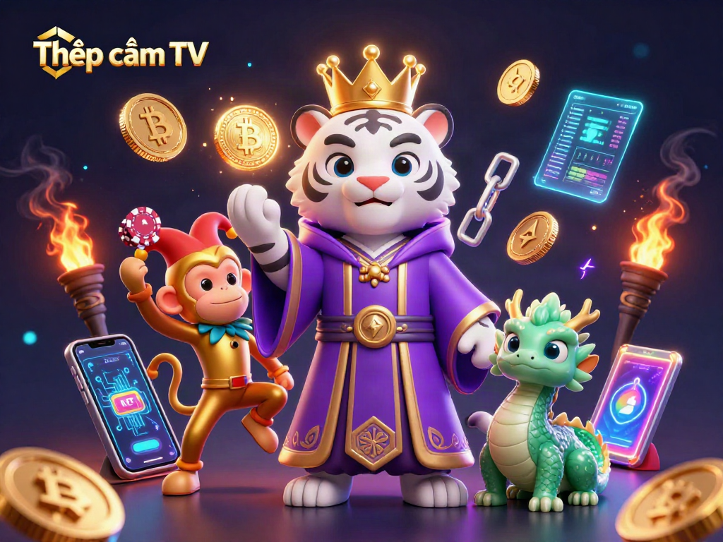 Engage in thrilling betting at Thập cẩm TV with a vibrant scene of animated casino elements