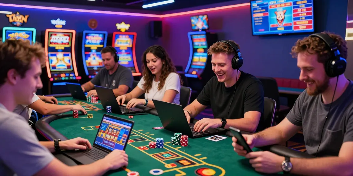 The vibrant gaming scene at a top credit card casino featured on https://bhma.org.uk, showcasing players enjoying various games with Mastercard and Visa.