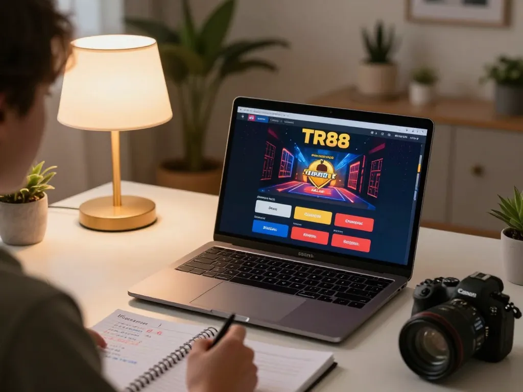 Engaging TR88 online gaming experience with strategic betting notes and cozy atmosphere