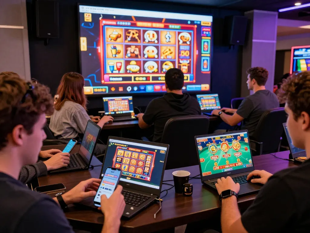 Exciting online gaming experience on Onbet with players engaged in vibrant casino games.