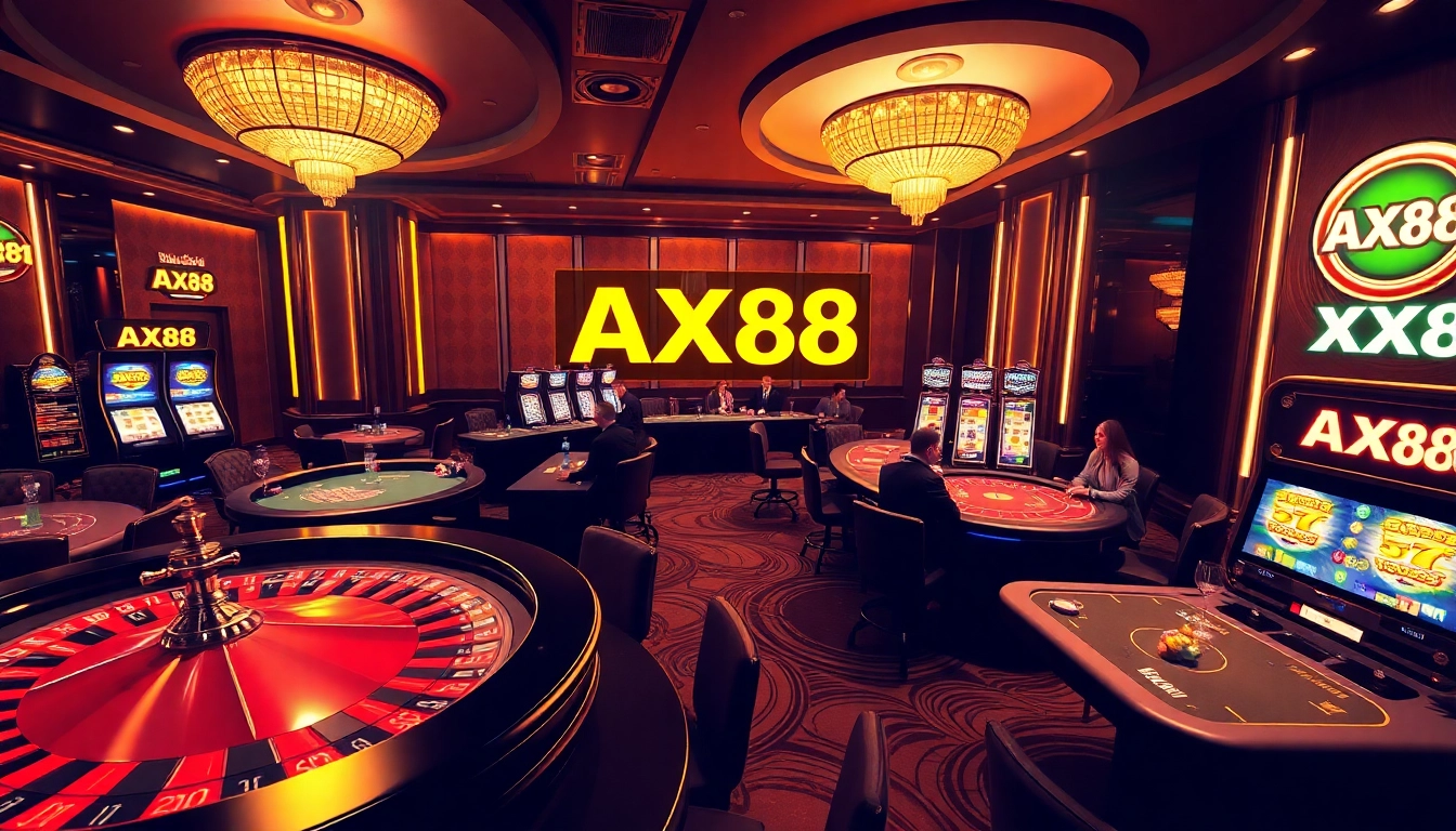 Experience the luxury and excitement of online gambling at AXX88 with roulette and poker action.