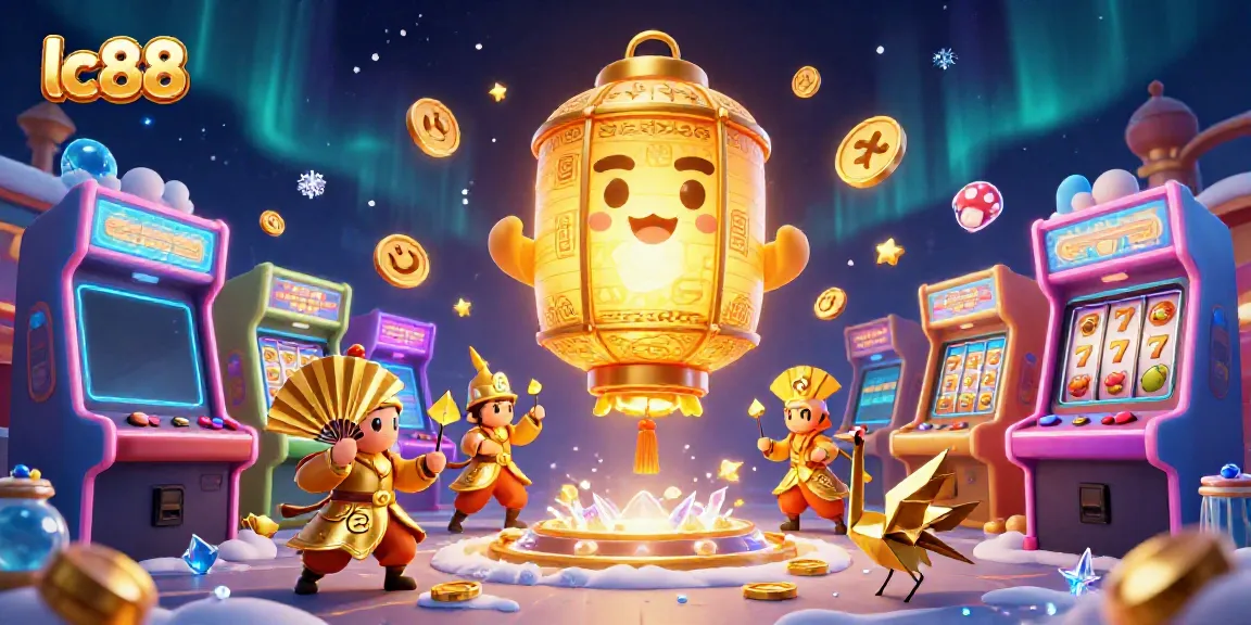 Engage with lc88’s vibrant casino scene filled with colorful slot reels and interactive game elements.