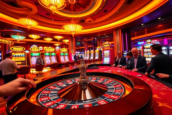 Players enjoying exhilarating casino games at F168’s vibrant gambling tables.