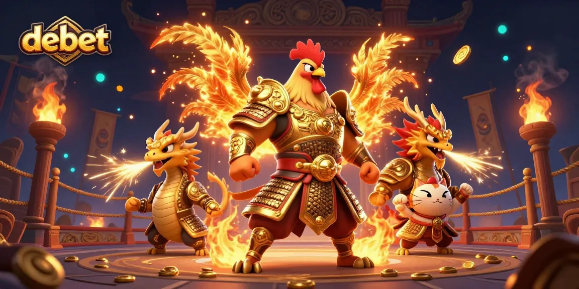 Bet big with debet in this dynamic 3D illustration of casino warriors battling for fortune.