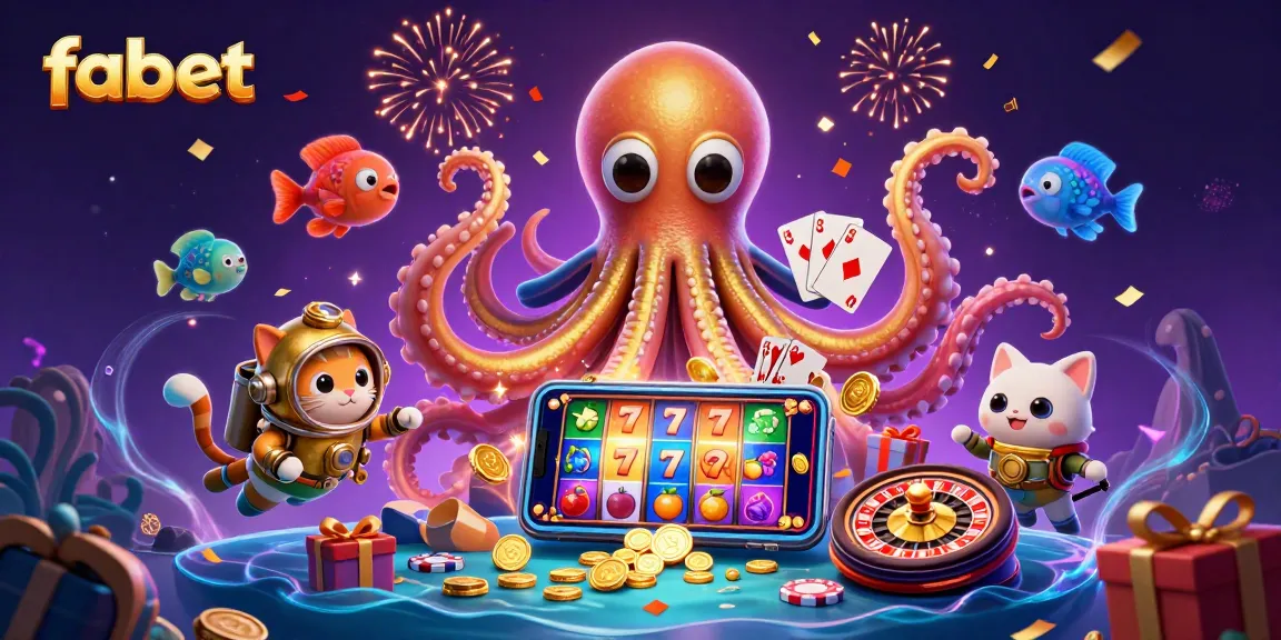 Engage with fabet's thrilling slots and jackpot action featuring a dynamic ocean scene.