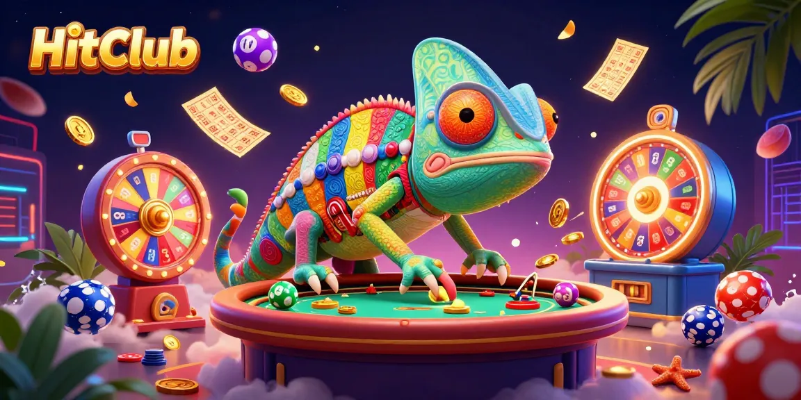 Experience epic wins at HitClub with a lively scene of casino activities and colorful game elements.